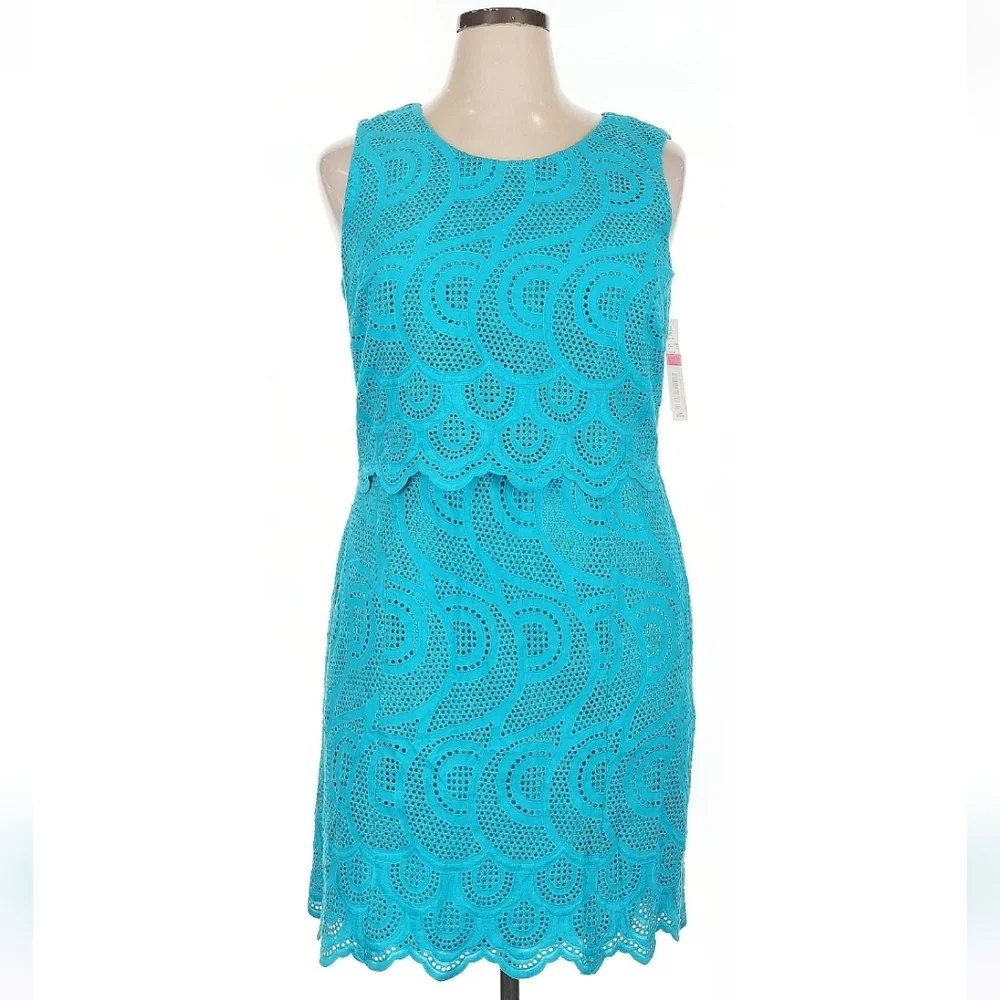 Antonio Melani Sleeveless Lace Regina Dress, Marina Landscape, Size 14 - Picture 2 of 8